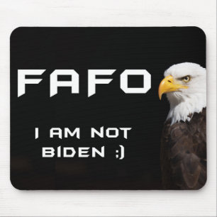 Alfombrilla De Ratón FAFO Badass American Eagle NOT Sleepy Joe Biden
