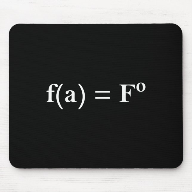 Alfombrilla De Ratón Fafo Math Equation Funny Novedad Math Teacher Nerd (Frente)