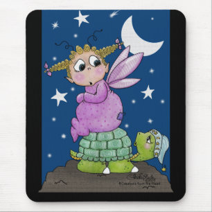 Alfombrilla De Ratón Fairy Baby despierta al Sr. Turtle