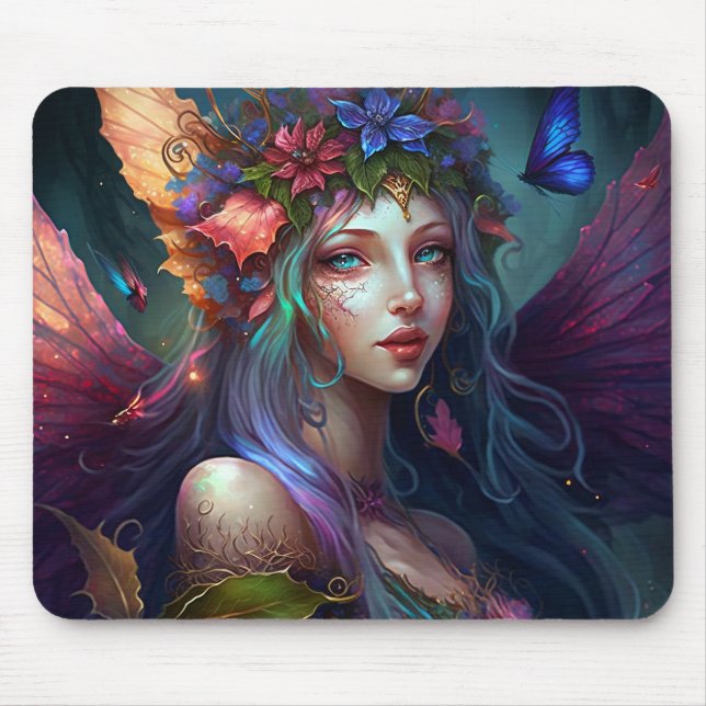 Alfombrilla De Ratón Fairy Chica Fantasy Art Mouse Pad (Frente)