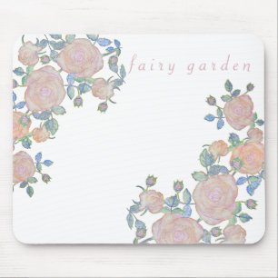 Alfombrilla De Ratón Fairy garden elegante patrón de los clásicos de fl
