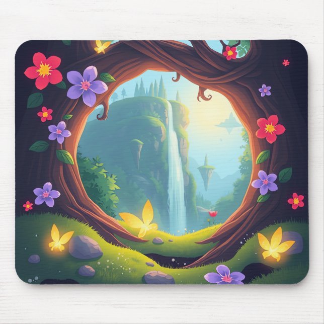 Alfombrilla De Ratón Fairyland Waterfall Mouse Pad (Frente)