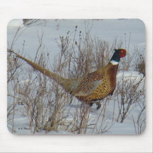 Alfombrilla De Ratón Faisán Anillo-necked B23 en nieve