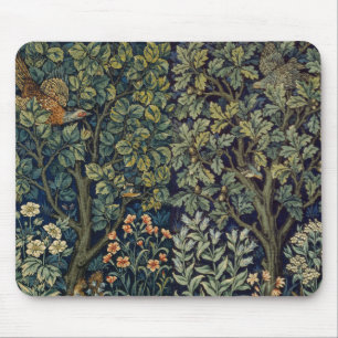 Alfombrilla De Ratón Faisán pájaro árbol bosque William Morris