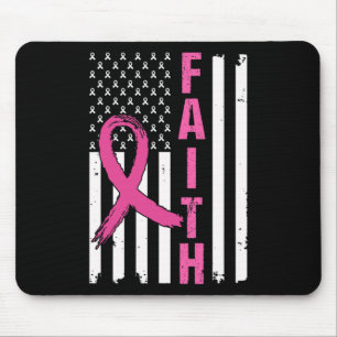 Alfombrilla De Ratón Faith Breast Cancer Awareness Pink Ribbons America