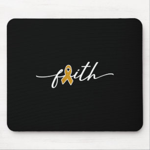 Alfombrilla De Ratón Faith Children Cancer Awareness Gold Ribbon Fight