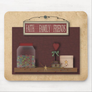 Alfombrilla De Ratón Faith Family Friends Mousepad