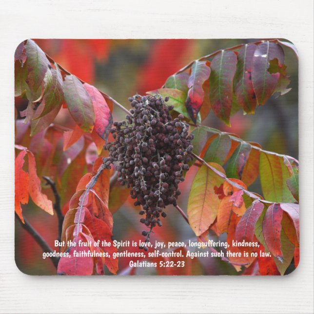 Alfombrilla De Ratón Faith Fruit of the Spirit Bible Verse Mouse Pad (Frente)