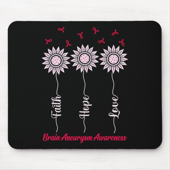 Alfombrilla De Ratón Faith Hope Apoyo al mes de concientización sobre e (Frente)