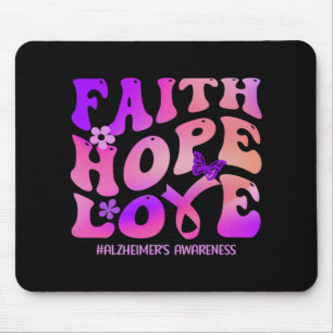 Alfombrilla De Ratón Faith Hope Heimerheimer Purple Heimerheimer's Awar