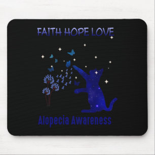Alfombrilla De Ratón Faith Hope Love Alopecia Conciencia