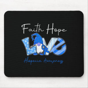 Alfombrilla De Ratón Faith Hope Love Alopecia Conciencia 3