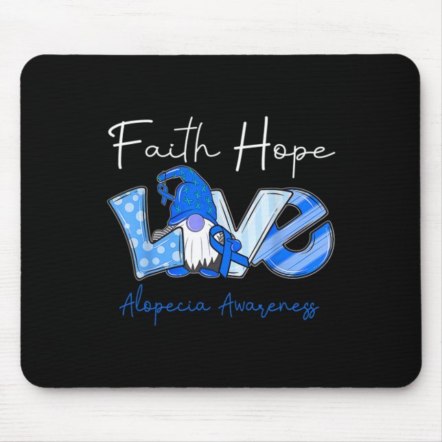 Alfombrilla De Ratón Faith Hope Love Alopecia Conciencia 3 (Frente)