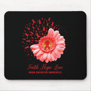 Alfombrilla De Ratón Faith Hope Love Brain Aneurysm Awareness Survivor