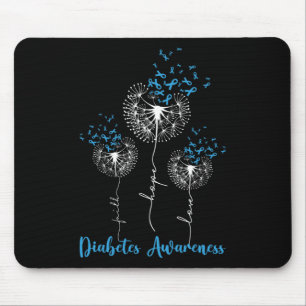 Alfombrilla De Ratón Faith Hope Love Dandelion Flower Diabetes Awarenes