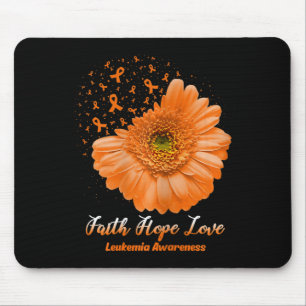 Alfombrilla De Ratón Faith Hope Love Leukemia Awareness Flower Be Stran