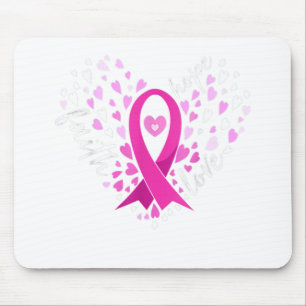 Alfombrilla De Ratón Faith Hope Love Mama Cancer Awareness Pink Ribbo