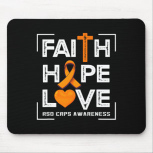 Alfombrilla De Ratón Faith Hope Love Rsd Crps Conciencia 1