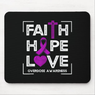 Alfombrilla De Ratón Faith Hope Love Sobredosis Conciencia a las mujere