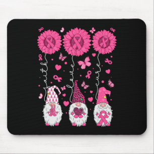 Alfombrilla De Ratón Faith Love Cure Gnomes Cáncer de Mama de Girasol A