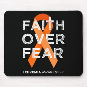 Alfombrilla De Ratón Faith Over Fear Fight Leukemia Awareness Naranja R