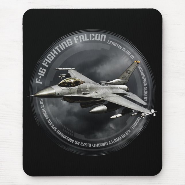 Alfombrilla De Ratón Falcon de combate F-16 (Frente)