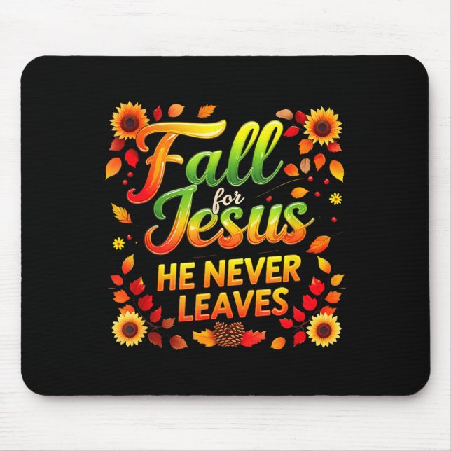 Alfombrilla De Ratón Fall Christian Thanksgiving Autumn Jesus My Favour (Frente)