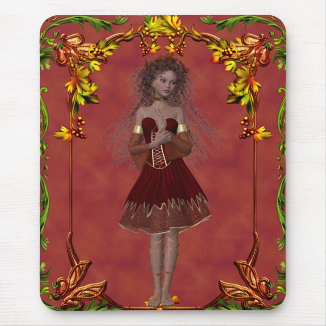 Alfombrilla De Ratón Fall Fairy Design 2 - Fantasy Mousepad (Frente)