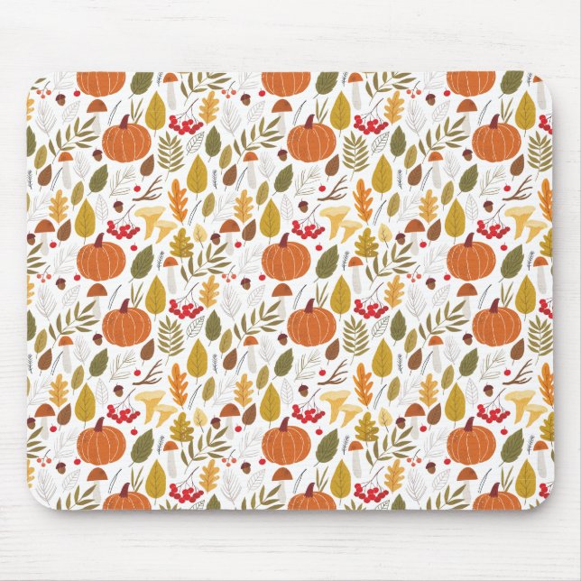 Alfombrilla De Ratón Fall Pumpkin Pattern Mouse Pad (Frente)