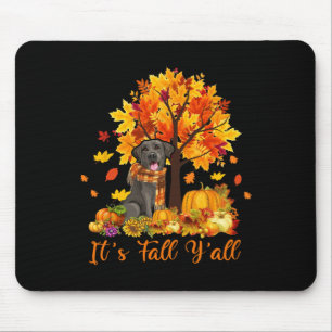 Alfombrilla De Ratón Fall Y'all Labrador Black Lab Halloween Gracias