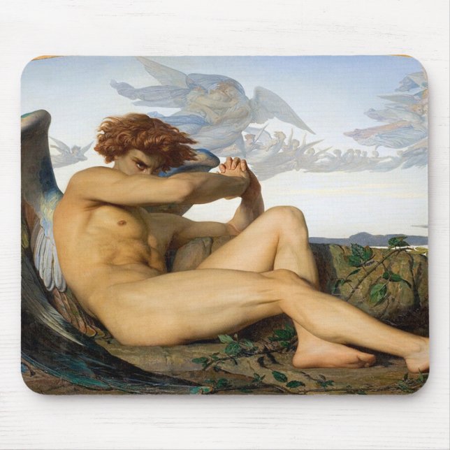 Alfombrilla De Ratón Fallen Angel Alexandre Cabanel Original (Frente)