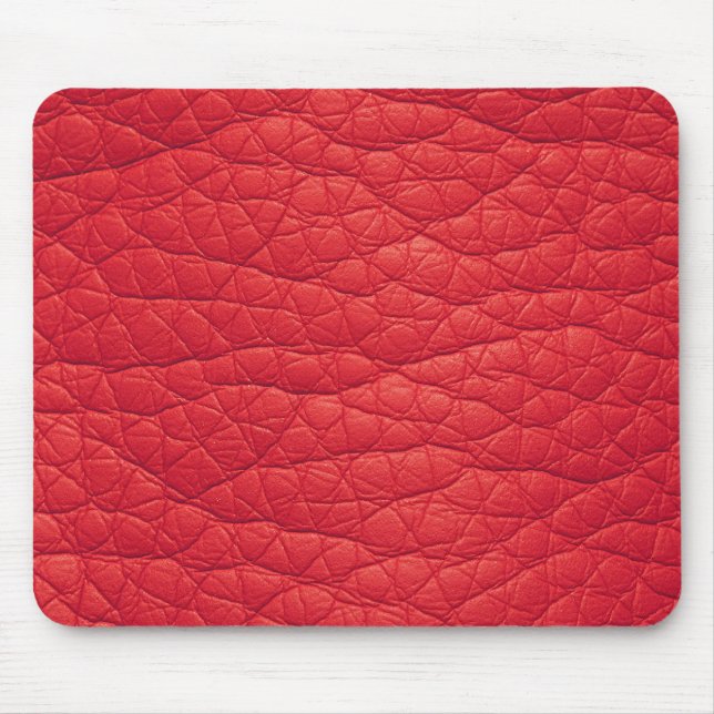 Alfombrilla De Ratón Falso Mousepad de cuero suave arrugado rojo (Frente)