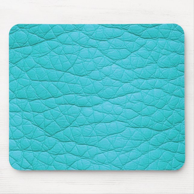 Alfombrilla De Ratón Falso Mousepad de cuero suave arrugado turquesa (Frente)