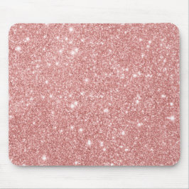 Alfombrilla De Ratón Falso oro subió purpurina de lujo elegante