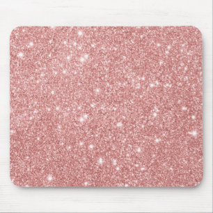 Alfombrilla De Ratón Falso oro subió purpurina de lujo elegante