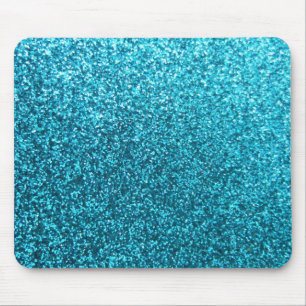 Alfombrilla De Ratón Falso purpurina azul