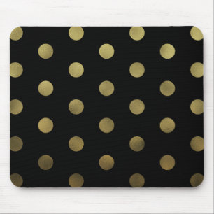 Alfombrilla De Ratón Falsos lunares atractivos Mousepad moderno del oro