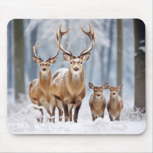 Alfombrilla De Ratón Familia animal Stag Deer Wanding Nature
