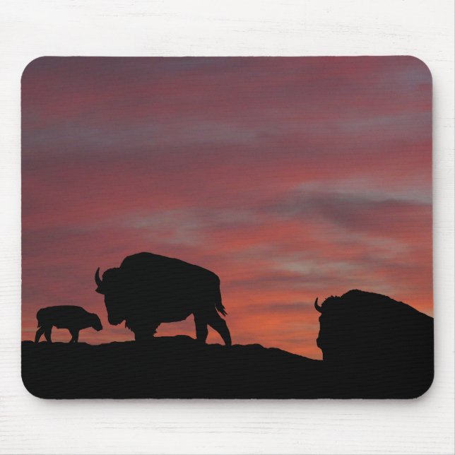 Alfombrilla De Ratón Familia Bison (Frente)