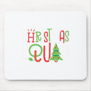 Alfombrilla De Ratón Familia de árbol de navidad divertida navidad que