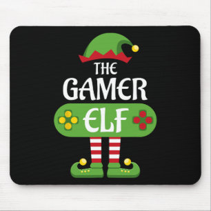 Alfombrilla De Ratón Familia de grupos de Navidades de Gamer Elf