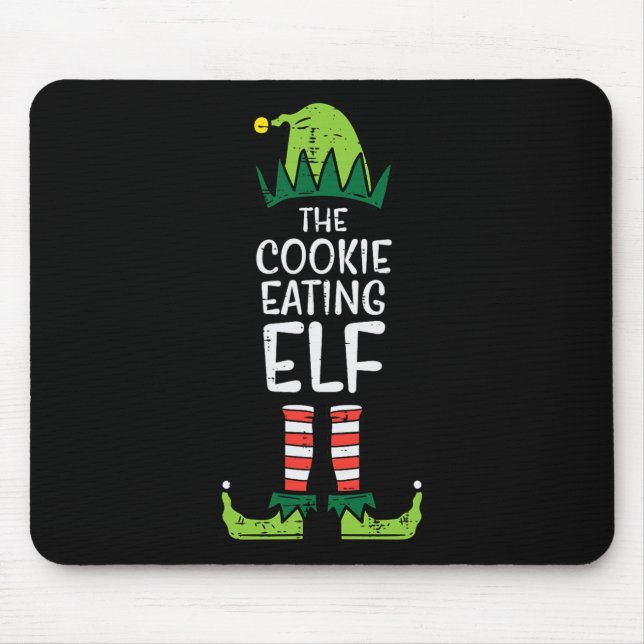 Alfombrilla De Ratón Familia de Navidades de Nochebuena de Cookie Eatin (Frente)