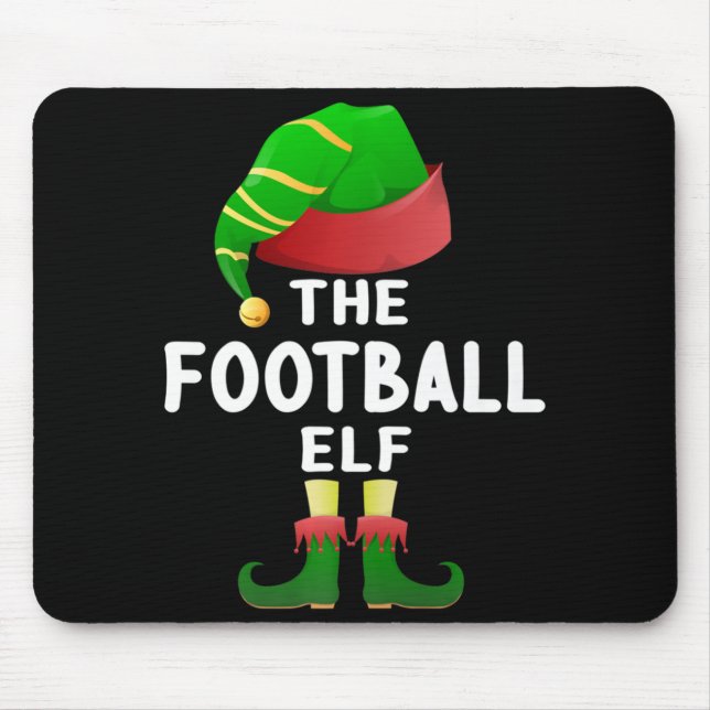 Alfombrilla De Ratón Familia de Navidades elfos de fútbol compiten con  (Frente)