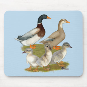 Alfombrilla De Ratón Familia de patos de Sajonia