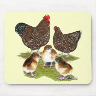 Alfombrilla De Ratón Familia de pollos Orpington Jubileo