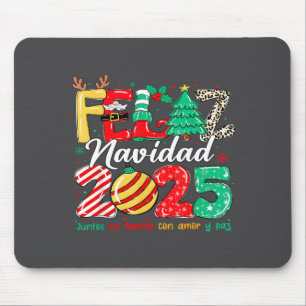 Alfombrilla De Ratón Familia de sombrero de Santa Navidad divertida Fel
