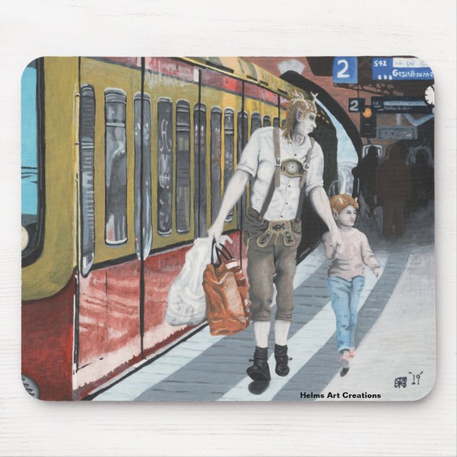 Alfombrilla De Ratón Familia Elf Alemana Fantasía Arte Mousepad (Frente)