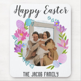 Alfombrilla De Ratón Familia Feliz Pascua, familia de conejitos de Pasc