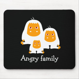 Alfombrilla De Ratón Familia furiosa Monos diseñan camiseta