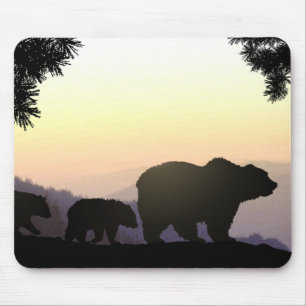 Alfombrilla De Ratón Familia Grizzly Bear